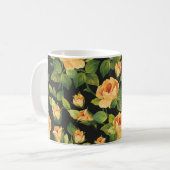 Nahtlose Blumenmuster mit schönen Rose Kaffeetasse (Vorderseite Links)
