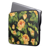 Nahtlose Blumenmuster mit schönen Rose Laptopschutzhülle (Vorderseite Links)