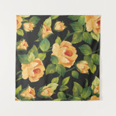 Nahtlose Blumenmuster mit schönen Rose Wandteppich (Vorderseite (Horizontal))
