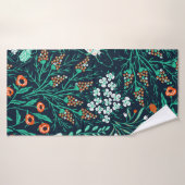 nahtlose Blumenmuster mit Sommerblüten und Komfor Badehandtuch (Badehandtuch)
