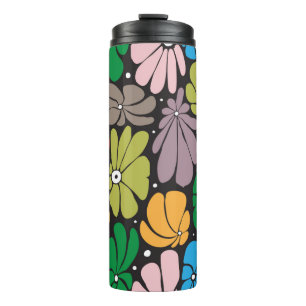 Nahtlose Blumenmuster mit stilisierten großen Blüt Thermosbecher