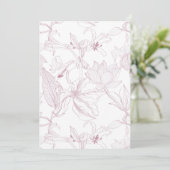 Nahtlose Blumenmuster mit tropischen Blume Feiertagskarte (Stehend Vorderseite)