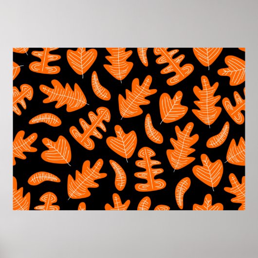 Nahtlose Blumenmuster mit Vintagem Blatt Poster (Vorne)