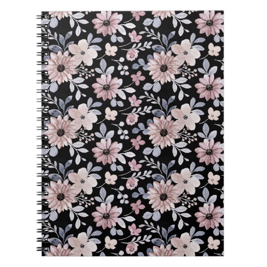 Nahtlose Blumenmuster Notizblock (Vorderseite)