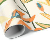 Nahtlose Blumenmuster. Orangeniris Geschenkpapier (Rolleneckpunkt)