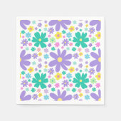 Nahtlose Blumenmuster-Papierhandtücher Serviette (Vorderseite)