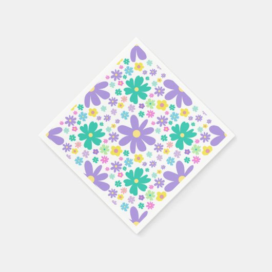 Nahtlose Blumenmuster-Papierhandtücher Serviette (Ecke)