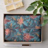 Nahtlose Blumenmuster-Papiermuster Tissue Paper Seidenpapier (Geschenk)