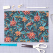Nahtlose Blumenmuster-Papiermuster Tissue Paper Seidenpapier (Handwerk)