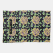 Nahtlose Blumenmuster personalisierte Blüte Geschirrtuch (Horizontal)