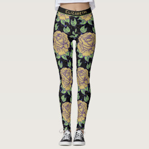 Nahtlose Blumenmuster personalisierte Blüte Leggings