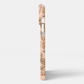 Nahtlose Blumenmuster rosa personalisierter Name iPhone Hülle (Linke Seite)