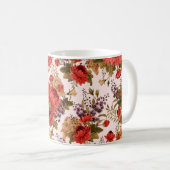 Nahtlose Blumenmuster Rose mit Chrysanthemum a Kaffeetasse (VorderseiteRechts)