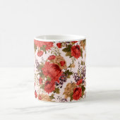 Nahtlose Blumenmuster Rose mit Chrysanthemum a Kaffeetasse (Mittel)