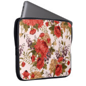 Nahtlose Blumenmuster Rose mit Chrysanthemum a Laptopschutzhülle (Vorne Rechts)
