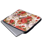 Nahtlose Blumenmuster Rose mit Chrysanthemum a Laptopschutzhülle (Vorne Knopf)