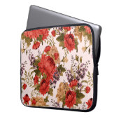 Nahtlose Blumenmuster Rose mit Chrysanthemum a Laptopschutzhülle (Vorderseite Links)