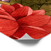 Nahtlose Blumenmuster Rose mit Chrysanthemum a Poster (Ecke)