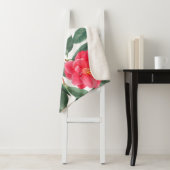 Nahtlose Blumenmuster, rote Kamelien-Blume mit Sherpadecke (Beispiel)