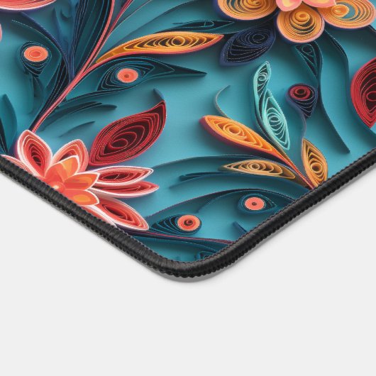 Nahtlose Blumenmuster Schreibtischmatte (Ecke)