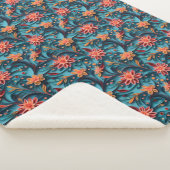 Nahtlose Blumenmuster Sherpa Blanka Sherpadecke (3/4)