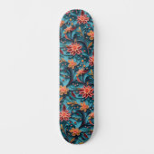 Nahtlose Blumenmuster Skateboard (Vorderseite)