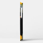 Nahtlose Blumenmuster Sonnenblumen auf schwarzem R Case-Mate iPhone Hülle (Rückseite / Links)