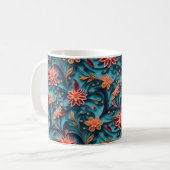 Nahtlose Blumenmuster-Tasse Kaffeetasse (Vorderseite Links)