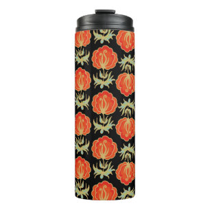 Nahtlose Blumenmuster Thermosbecher