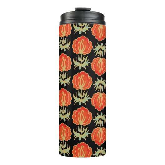 Nahtlose Blumenmuster Thermosbecher (Vorderseite)