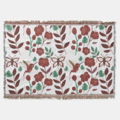 Nahtlose Blumenmuster, Vögel und Schmetterlinge Decke (Vorderseite)