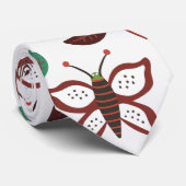 Nahtlose Blumenmuster, Vögel und Schmetterlinge Krawatte (Gerollt)