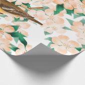 Nahtlose Blumenmuster von Vögeln Geschenkpapier (Ecke)
