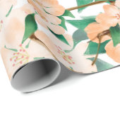 Nahtlose Blumenmuster von Vögeln Geschenkpapier (Rolleneckpunkt)