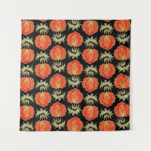 Nahtlose Blumenmuster Wandteppich (Vorderseite)