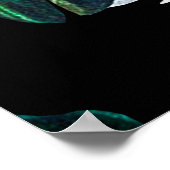 Nahtlose Blumenmuster. Weiße und rosa Lilie auf ei Poster (Ecke)