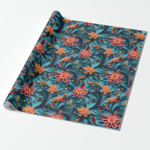 Nahtlose Blumenpapiermuster - Wrapping Paper Geschenkpapier