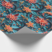 Nahtlose Blumenpapiermuster - Wrapping Paper Geschenkpapier (Ecke)