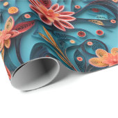 Nahtlose Blumenpapiermuster - Wrapping Paper Geschenkpapier (Rolleneckpunkt)