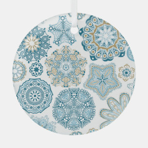 Nahtlose Blumenquadrate: Kopieren von Fliesen Ornament Aus Glas