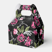 Nahtlose, blumenrosa Blume Blätter Aquarellmatte Geschenkschachtel (Vorderseite)