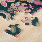 Nahtlose, blumenrosa dunkle Umgebung Puzzle (Seite)