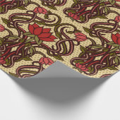 Nahtlose Blumentapete im Jugendstil, Vi Geschenkpapier (Ecke)