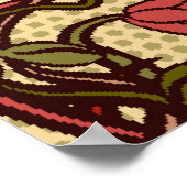 Nahtlose Blumentapete im Jugendstil, Vi Poster (Ecke)