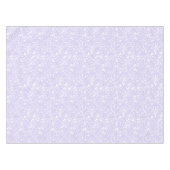Nahtlose blumenviolette Blume runden Blätter weiß Tischdecke (Vorderseite (Horizontal))