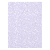 Nahtlose blumenviolette Blume runden Blätter weiß Tischdecke (Vorderseite)
