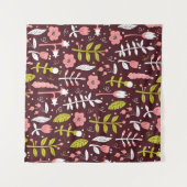 Nahtlose, blumige Umgebung. Vintages Muster Wandteppich (Vorderseite (Horizontal))