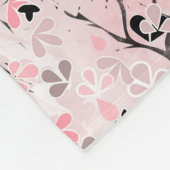 Nahtlose Blütenblumen Blätter Zweige Button Fleecedecke (Ecke)