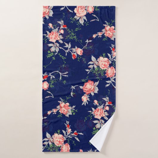 Nahtlose Blütendesignblume, abstrakt, blumenreich, Badehandtuch (Badehandtuch)
