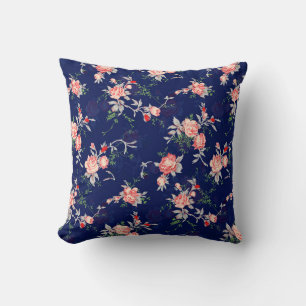 Nahtlose Blütendesignblume, abstrakt, blumenreich, Kissen